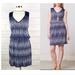 Anthropologie Dresses | Anthropologie Midi Dress Striped V Neck Sleeveless Deletta | Color: Blue/White | Size: Xs