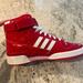 Adidas Shoes | Adidas Forum 84 Hi Red Men’s 10 1/2 Hi Top Sneakers | Color: Red | Size: 10.5