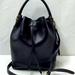 Madewell Bags | Madewell Black Leather Drawstring Bucket Hobo Crossbody Shoulder Bag | Color: Black | Size: Os