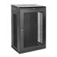 Tecmojo 18U Wall Mount Server Cabinet,450mm Depth Elite Network Cabinet,Network Rack,Server Rack for 19 inch Computer/AV/Data/IT/Media Equipment,Black,with Cooling Fans,Mesh Door.Flat Pack.