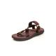 IJNHYTG Sandal Flip Flops Slip On Flats Slippers Slides Sandals Men Sandalias Casual Sandals Rope Male Summer Beach Shoe (Color : Brown, Size : 6)