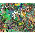 RUIYANMQ Puzzle 1000 Pieces Wooden Black Light Painting Psychedelic Trippy Abstract For Adults Kids Games Educational Toys Family Games Fc99Sx