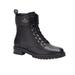 Kate Spade Shoes | New Kate Spade New York Joplin Black Leather Lace Up Combat Lug Sole Boots Sze 9 | Color: Black/Gold | Size: 9