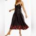 Free People Dresses | Free People Black On My Own Red Floral Satin Nightgown Slip Dress Size Xs New | Color: Black/Red | Size: Xs