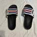 Adidas Shoes | Adidas Men Adilette Comfort Adjustable White/Blue Slides Men Us 9 | Color: Blue/White | Size: 9