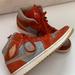 Nike Shoes | Nike Air Jordan 1 Mid Se Denim Red Cinnabar High Tops - Men’s 8.5 | Color: Red | Size: 8.5