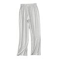 ORDOBO Women'S Pajama Bottoms - Large Size Pajama Straight Pantss Fashion Spring Summer Korean Style Ruffled Solid Color Loungewear Casual Clothing,Grey,Xl