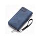 VOSMII Wallet Men's Wallet, Fashion High Quality Long Zipper Clutch Bag with Coin Pocket (Color : Blue)