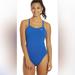 Nike Swim | Nike Women’s Hydrastrong Solid Poly Racer Back One Piece Swimsuit | Color: Blue | Size: 6