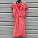 Anthropologie Dresses | Maeve Coral Carlotta Ruched Shirtdress | Color: Pink/White | Size: Xs