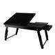 Desktop Adjustable Laptop Bed Desk,drawer/rail/card Slot/folding Leg Portable Bed Tray Table,writing Eating Game Bed Tray Write (Black 21.3inchs)