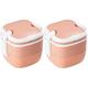 LAKEINX 2pcs Bento Lunch Box Salad Bento Box Lunch Container Picnic Bento Box Container Bento Snack