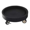 Mxxephemer Plant Caddy Plant Pot Saucer with Wheels,Rolling Plant Pallet for Indoor and Outdoor,Round Plant Pallet,Rolling Plant for Moving and Supporting Plants,Load Capacity 180Lbs (Black 20cm)