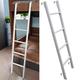 Metal Bunkbed Ladder Replacement Bunk Bed Slanted Ladder White RV Bunk Ladder for Home Loft Dorm, Portable Hook-on Ladder 45"/51"/55"/59" Tall Bed Side Climb Ladder (Size : 150cm(59"))