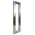 RavgeN Gate Hardware Door Hardware,Brushed Stainless Steel Square Tube Handle Sliding Door Handrail Glass Door Wooden Door Push-Pull Handle(600×562mm)