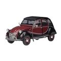 Scale Model Vehicles 1:24 For Citroen 2CV 6 Small Car Scale Model Car Toy Car Gift Diecast Vehicle Collection Finished Car (Color : Red)