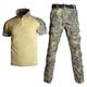 KINROCO Men's Tactical Camouflage Airsoft Combat Shirt and Trousers for Hunting Trekking Uniform(Size:M,Color:Green Python)