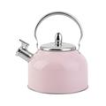 Stovetop Teapot Whistling Stovetop Tea Kettle Retro Tea Kettle Stainless Steel Red Whistling Tea Pot with Ergonomic Handle Hot Water Kettle (Roze 3L)