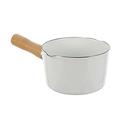 Milk pan Kitchen Wooden Handle Coffee Milk Pot Enamel Saucepan Milk Pan Soup Pot