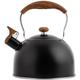 Whistling Kettle, 2.5L Gas Induction Whistling Kettle Stainless Steel Kettle Kettle Whistling Teapot Induction Whistling Kettle Gas Cookers, Easy to Clean-Green (Color : Beige)