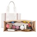 Lckaey purse organizer for chloe woody tote bag insert large medium Small wallet Felt organizer 1015Beige-S