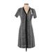 T Tahari Casual Dress: Gray Snake Print Dresses - New - Women's Size 10