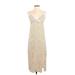No Boundaries Casual Dress - Slip dress: Ivory Animal Print Dresses - Women's Size Medium