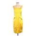 Cache Cocktail Dress: Yellow Dresses - Women's Size 4