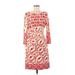 DM Donna Morgan Casual Dress: Orange Print Dresses - Women's Size 8