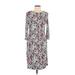 Aidan by Aidan Mattox Casual Dress: Gray Damask Dresses - Women's Size 10