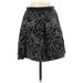 DKNY Casual Skirt: Black Brocade Bottoms - Women's Size 4