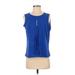 Calvin Klein Sleeveless Blouse: Blue Tops - Women's Size Small