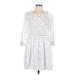 Entro Casual Dress - DropWaist: White Dresses - Women's Size Large