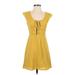 Lulus Casual Dress - A-Line: Yellow Dresses - Women's Size Small