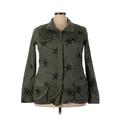 Knox Rose Denim Jacket: Green Camo Jackets & Outerwear - Women's Size 2X-Large