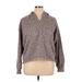 Abercrombie & Fitch Pullover Hoodie: Brown Leopard Print Tops - Women's Size X-Large