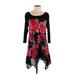 Kate & Mallory designs Casual Dress: Black Floral Motif Dresses - Women's Size Small