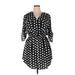 Mimi Chica Casual Dress - Shirtdress: Black Dresses - Women's Size 1X