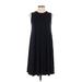 Cynthia Rowley TJX Casual Dress - Shift Crew Neck Sleeveless: Black Solid Dresses - Women's Size Small