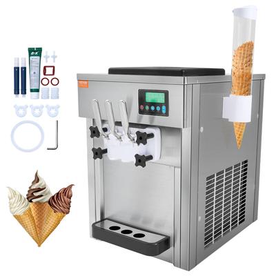 VEVOR Commercial Ice Cream Machine 1-3Flavor Countertop Soft Serve Ice Cream Maker