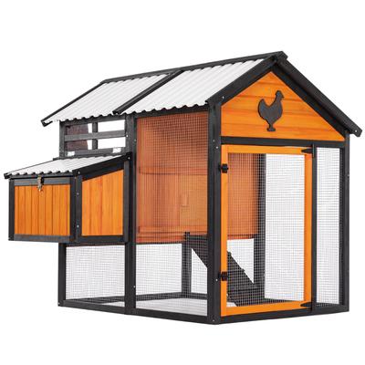 Weatherproof outdoor chicken coop with Removable Bottom and PVC Roof