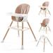 6-in-1 Convertible High Chair for Babies and Toddlers, Baby Feeding Chair with Adjustable Legs & Double Dishwasher Safe Tray,