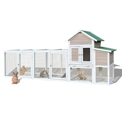 Large Wooden Chicken Coop Hen House Nesting Box Pet Cage for Backyard with Nesting Box
