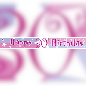 Banner 30. Geburtstag `Pink Shimmer` Image
