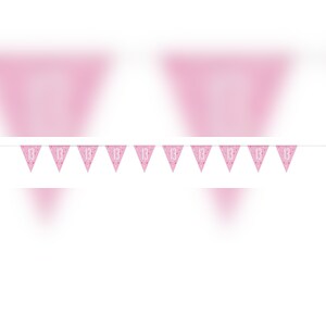 Wimpelkette rosa & silber Zahl 13 Image