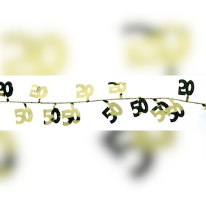 Draht-Girlande `50` gold Image