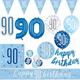 90. Geburtstag Partydeko blau Mann hellblau Geburtstagsparty Artikel Set Erwachsen