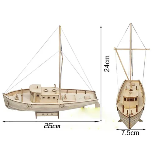 Heißer Verkauf 1/30 Schiff Montage Holz Segelboot DIY Kit Puzzle Spielzeug Segel Modell Geschenk für