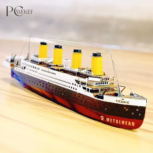Farbe Titanic Puzzle DIY Kreuzfahrt schiff montiert Modell Kits Kinder Lernspiel zeug