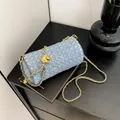 Borsa in Denim da donna borsa a tracolla a catena cilindrica borsa a tracolla moda donna Casual Tote